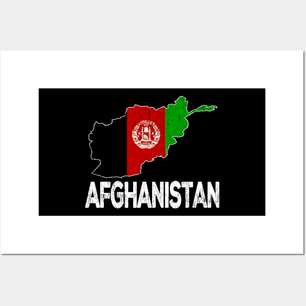 Free Afghanistan - Afghanistan Flag and Map Wall Art by Redmart